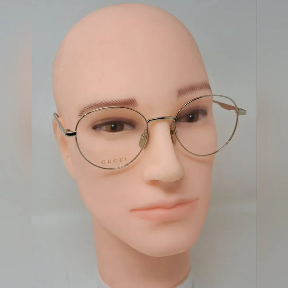 NWT Gucci Men's Glasses Frames Round All Metal Gold Japan GG0337O 001 51-20-145 - Picture 6 of 15